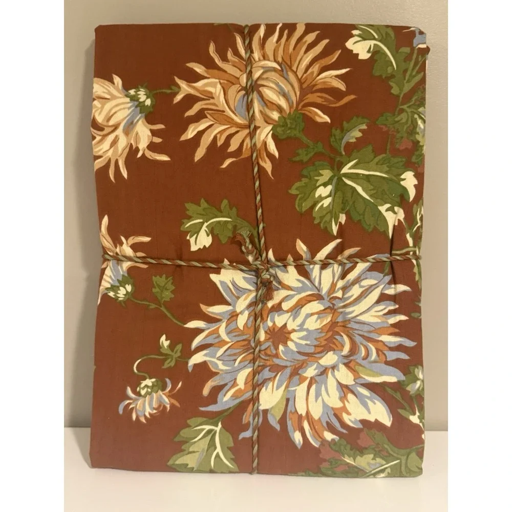 April Cornell Antoinette Tablecloth 60x84 Floral Fall Thanksgiving Autumn Cotton